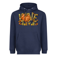 Navy Love Fall Y'all Heavyweight Hoodie - texasbilliewilder