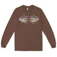 Chestnut skeleton hands mardi gras Long Sleeve Tee - MaliasSmallBusiness