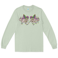 Matcha skeleton hands mardi gras Long Sleeve Tee - MaliasSmallBusiness