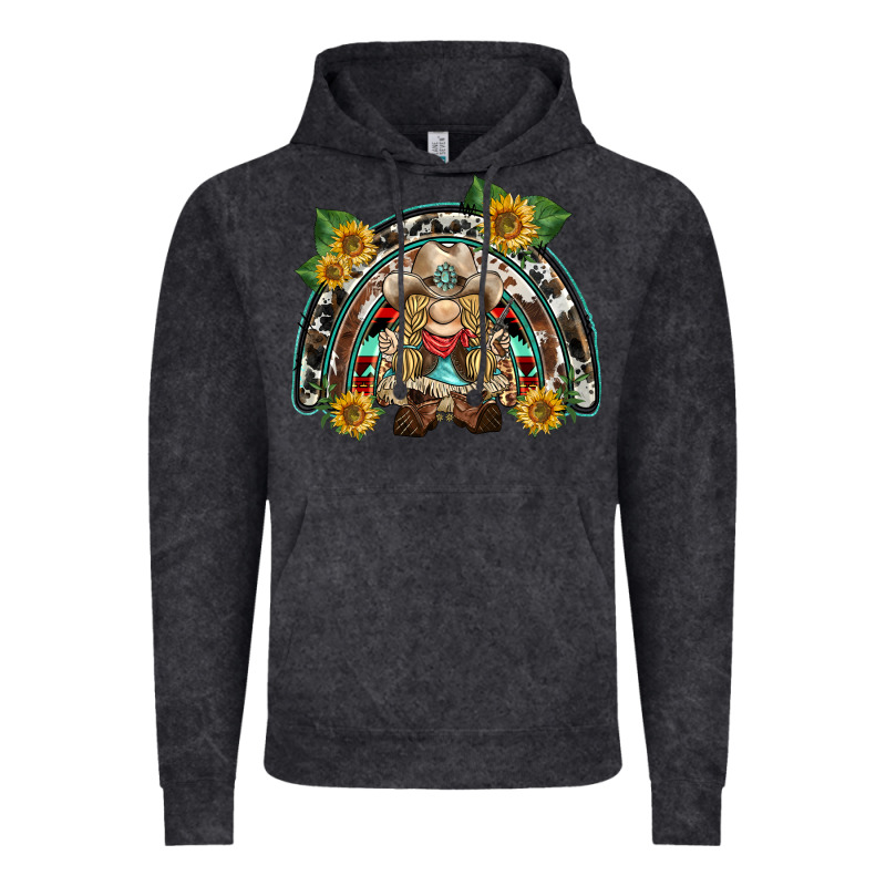 Western Gnome Sunflowers Rainbow Vintage Hoodie by BarkalooDesign | Teevron
