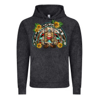 Vintage Black western gnome sunflowers rainbow Vintage Hoodie - BarkalooDesign