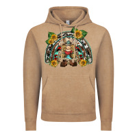 Vintage Coffee western gnome sunflowers rainbow Vintage Hoodie - BarkalooDesign