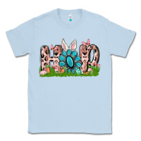 Dusty Blue hop rabbit Classic Tee - MaliasSmallBusiness