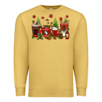 Antique Gold Christmas coffee cups Premium Sweatshirt - texasbilliewilder