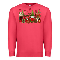 Cardinal Christmas coffee cups Premium Sweatshirt - texasbilliewilder