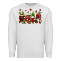 Oatmeal Heather Christmas coffee cups Premium Sweatshirt - texasbilliewilder