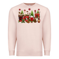 Pale Pink Christmas coffee cups Premium Sweatshirt - texasbilliewilder