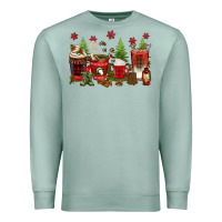 Seafoam Christmas coffee cups Premium Sweatshirt - texasbilliewilder