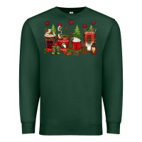 Sports Green Christmas coffee cups Premium Sweatshirt - texasbilliewilder