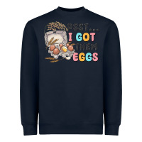 Navy psst i got them eggs Heavyweight Sweatshirt - MaliasSmallBusiness