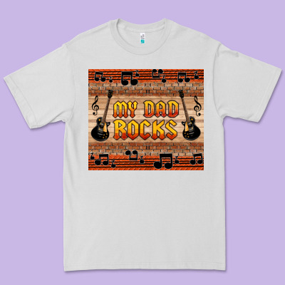 My Dad Rocks Premium Tee Designed By Hra Design Shop