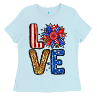 Baby Blue Love sunflower Ladies Tee - Neo Western