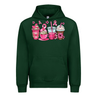 Forest Green breast cancer coffee cups Urban Hoodie - OliviaCreatesArt