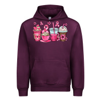 Mauve Wine breast cancer coffee cups Urban Hoodie - OliviaCreatesArt