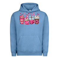 Pigment Pebble Blue breast cancer coffee cups Urban Hoodie - OliviaCreatesArt