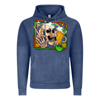 Vintage Denim st patricks day peace skull Vintage Hoodie - Jasminsmagicworld