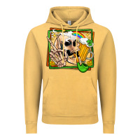 Vintage Mustard st patricks day peace skull Vintage Hoodie - Jasminsmagicworld