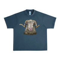 Midnight Navy rambouillet sheep head Urban Heavy Tee - LillyAllenDesigns