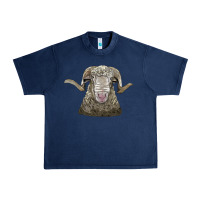 Navy rambouillet sheep head Urban Heavy Tee - LillyAllenDesigns