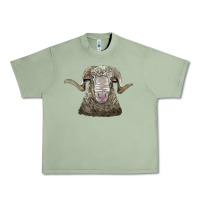 Oil Green rambouillet sheep head Urban Heavy Tee - LillyAllenDesigns