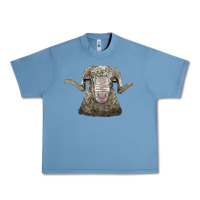 Pebble Blue rambouillet sheep head Urban Heavy Tee - LillyAllenDesigns