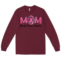 Burgundy Breast Cancer warrior mom Long Sleeve Tee - NancyCooperArtShop