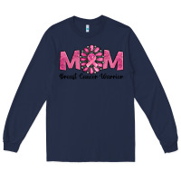 Navy Breast Cancer warrior mom Long Sleeve Tee - NancyCooperArtShop
