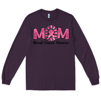 Plum Breast Cancer warrior mom Long Sleeve Tee - NancyCooperArtShop