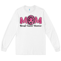 White Breast Cancer warrior mom Long Sleeve Tee - NancyCooperArtShop