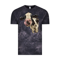 Cloud Black Cute Holstein Heifer Vintage Tee - LillyAllenDesigns