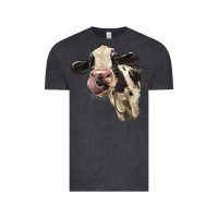 Vintage Black Cute Holstein Heifer Vintage Tee - LillyAllenDesigns