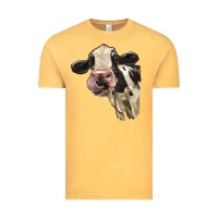 Vintage Mustard Cute Holstein Heifer Vintage Tee - LillyAllenDesigns
