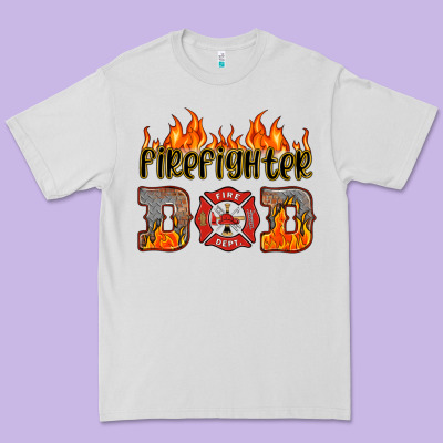 Firefighter Dad Premium Tee Designed By Hra Design Shop