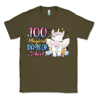 Army Green 100 magical days of school Classic Tee - MaliasSmallBusiness