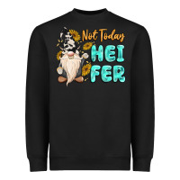 Black not today heifer cow gnome Heavyweight Sweatshirt - MaliasSmallBusiness