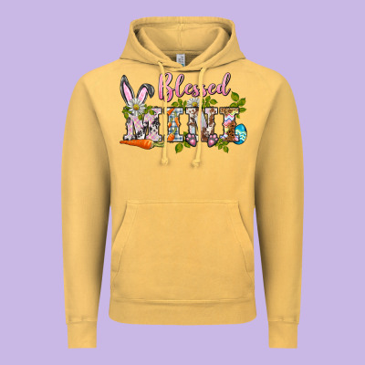 Blessed Mini Easter Vintage Hoodie Designed By Barkaloodesign