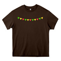Chocolate Brown mexican flags Heavy Core Tee - FaDigitalArtStudio