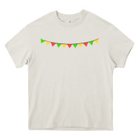 Cream mexican flags Heavy Core Tee - FaDigitalArtStudio