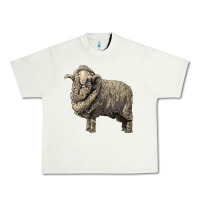 Pistachio merino wool sheep Urban Heavy Tee - LillyAllenDesigns