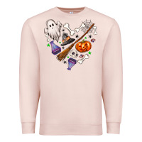 Pale Pink Love Halloween Premium Sweatshirt - NancyCooperArtShop