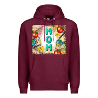 Burgundy teacher mom mother's day Premium Hoodie - TumblerDesignByShophia