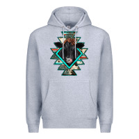 Heather Grey black angus cowhide aztec Premium Hoodie - JahusDesignShop