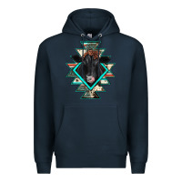 Navy black angus cowhide aztec Premium Hoodie - JahusDesignShop