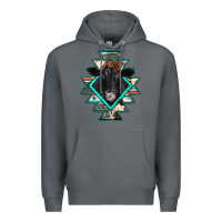 Rock black angus cowhide aztec Premium Hoodie - JahusDesignShop
