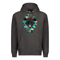 Smoke black angus cowhide aztec Premium Hoodie - JahusDesignShop