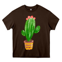 Chocolate Brown mexican cactus Heavy Core Tee - FaDigitalArtStudio