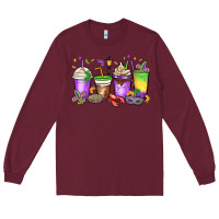 Burgundy mardi gras coffee cups Long Sleeve Tee - MaliasSmallBusiness