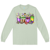 Matcha mardi gras coffee cups Long Sleeve Tee - MaliasSmallBusiness