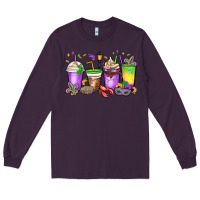 Plum mardi gras coffee cups Long Sleeve Tee - MaliasSmallBusiness