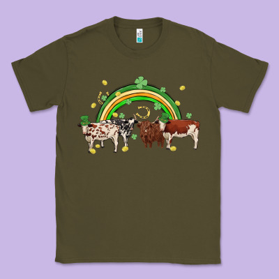 Cow St Patrick Days Classic Tee Designed By Maliassmallbusiness
